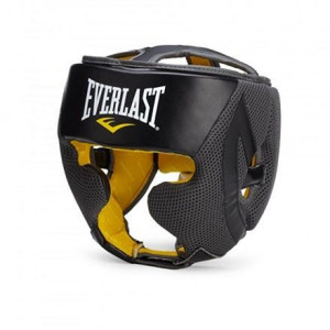 Everlast Skórzany Kask Bokserski Ochroną Policzków Ev3711 S/m