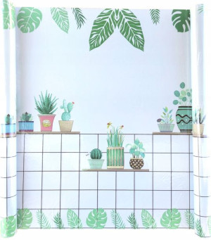 Tapeta Samoprzylepna Kuchenna Kafelki Monstera T55