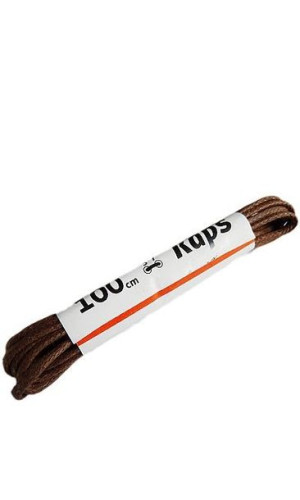 Brązowe cienkie woskowane sznurówki do butów 100 cm Kaps