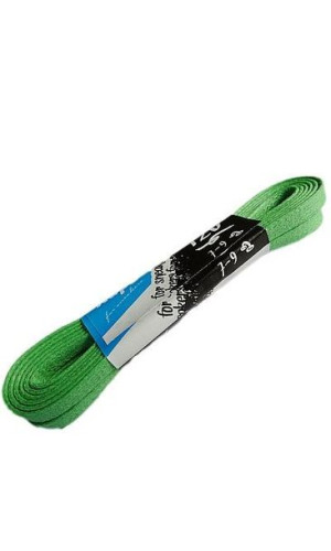 Zielone płaskie woskowane sznurówki do butów 120 cm Kaps