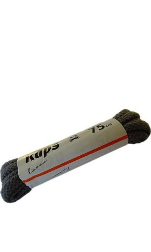 Ciemnoszare okrągłe grube sznurówki do butów 75 cm Kaps