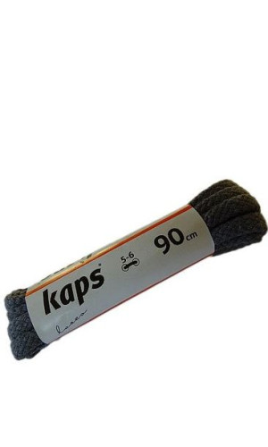 Ciemnoszare okrągłe grube sznurówki do butów 90 cm Kaps