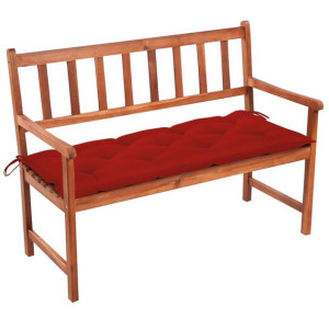 Ławka ogrodowa z poduszką, 120 cm, lite drewno akacjowe