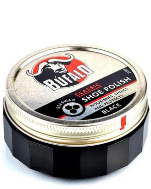 Czarna pasta do butów, 75 ml, Shoe Polish Bufalo