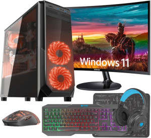Komputer Pc Bpv2 10400f/1650/p16/m512/8328/3 Windows 11 Pro Pl + Monitor +