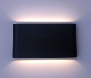 Oprawa kinkiet elewacyjny zewnętrzny LED 2X6W czarny