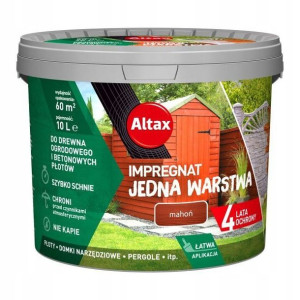 Altax Impregnat Drewna Betonu Ogrodowego Mahoń 10l