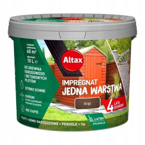 Altax Impregnat Drewna I Betonu Ogrodowego Brąz 5l