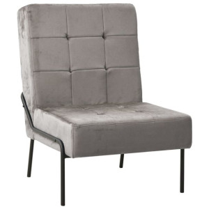 Fotel, 65x79x87 cm, jasnoszary, obity aksamitem
