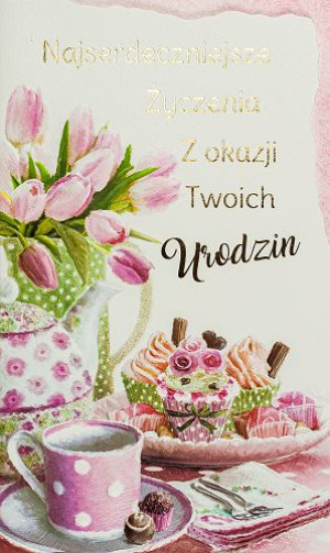 Kartki urodzinowe pastelowe A6261B