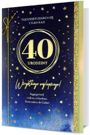 Kartka na 40 urodziny z mottem H2611