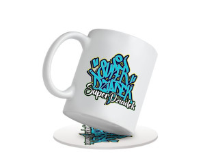 Kubek z Nadrukiem + podkładka - Super Dziadek
