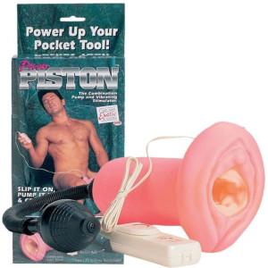 calexotics POWER PISTON Masturbator z pompką i wibracjami, PVC