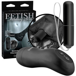FFLE EDITION VIBRATING PANTY Stymulator do majtek na pilota, Czarny