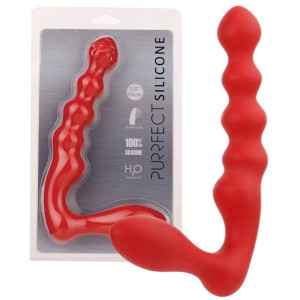 Dream Toys URRFECT STRAPLESS STRAP-ON bez pasków, Czerwony Silikonowy