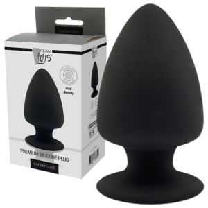 DREAM TOYS PREMIUM PLUG M Klasyczny korek analny z przyssawką, Czarny Silik