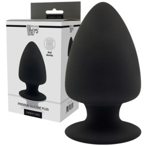 DREAM TOYS PREMIUM PLUG L Klasyczny korek analny z przyssawką, czarny Silik