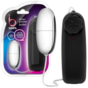 Blush B YOURS SILVER POWER BULLET Wibrujące jajeczko na pilota, ABS