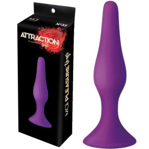 Attraction MAI No.35 ANAL PLUG XL Korek Analny z przyssawką, Fioletowy