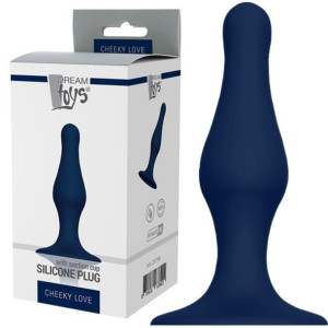 Dream Toys CHEEKY LOVE Klasyczny korek analny, Niebieski Silikonowy