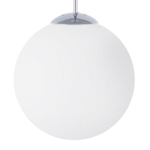 Lampa wisząca szklana biała BARROW S