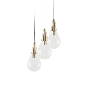Lampa wisząca 3-punktowa mosiężna VESLE
