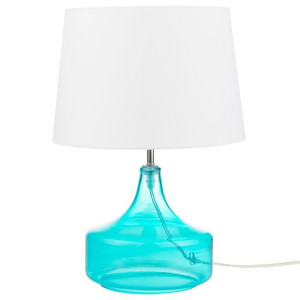 Lampa stołowa szklana niebieska ERZEN