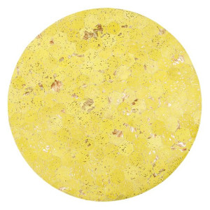 Dywan patchwork okrągły skórzany ⌀ 140 cm żółty ZEYTIN