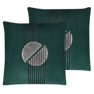 2 welurowe poduszki dekoracyjne 45 x 45 cm zielone CEROPEGIA