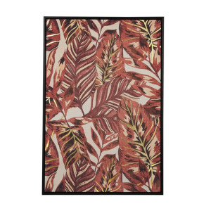 Obraz na płótnie w ramie 63 x 93 cm czerwony FLORESTA