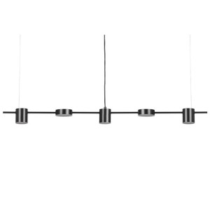 Lampa wisząca LED 5-punktowa metalowa czarna SESTRA