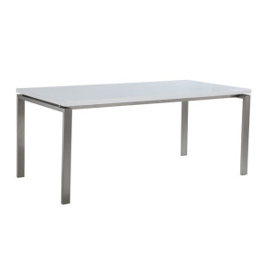 Stół do jadalni 220 x 90 cm biało-srebrny ARCTIC II