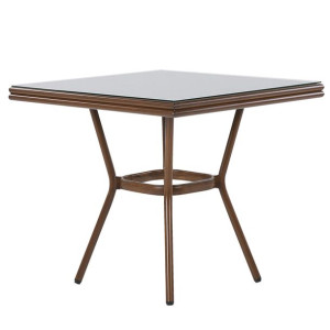 Stół ogrodowy 80 x 80 cm ciemne drewno CASPRI