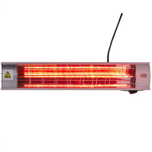 Elektryczny promiennik ścienny 2000 W srebrny BROMO