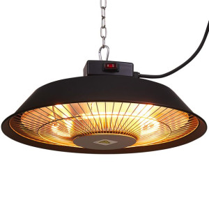 Elektryczny promiennik wiszący 1500 W czarny SANGAY