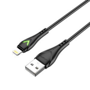 Borofone Kabel BX65 Bright - USB na Lightning - 2A 1 metr czarny