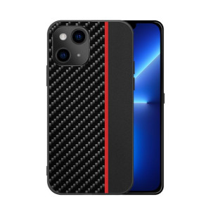 Tel Protect CARBON Case do Xiaomi Redmi 9A Czarny z czerwonym paskiem