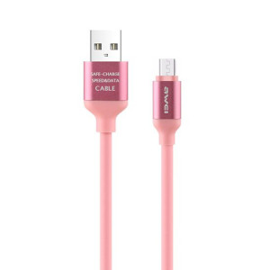 Awei Kabel CL-81 - USB na Micro USB - 1 metr różowy