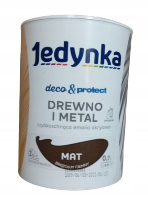 Emalia Jedynka Deco&protec Brąz Ciemny Mat 0,7