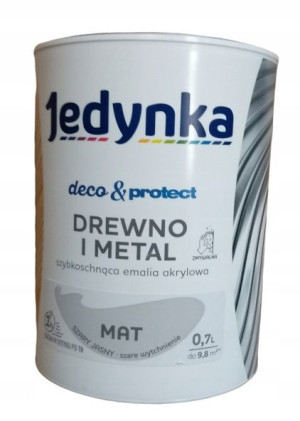 Emalia Jedynka Deco&protec Szary Jasny Mat 0,7