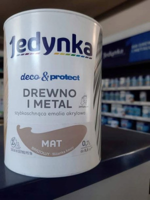 Emalia Jedynka Deco&protect Brązowy Mat 0,7l