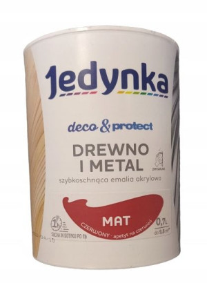 Emalia Jedynka Deco&protect Czerwony Mat 0,7l