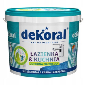 Farba Dekoral MALEINAK KUCHNIA ŁAZIENKA 1L biała