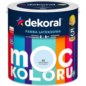 Farba Dekoral Moc Koloru Lodowy Błękit 2,5l