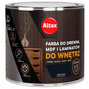 Farba do drewna mdf laminatu CZARNY 750ML ALTAX