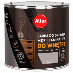 Farba do drewna mdf laminatu SZARY 400ML ALTAX
