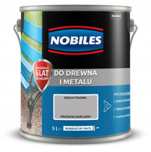 Farba Drewno Metal Nobiles Szary Jasny 5l