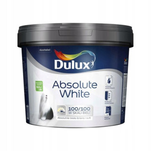 FARBA DULUX Absolute White do ścian i sufitów 9L