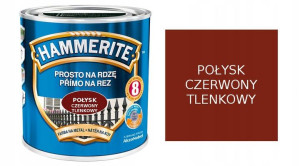 Hammerite Farba Czerwony Tlenkowy Połysk 0,25l