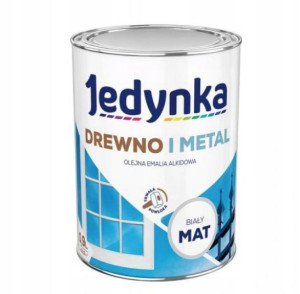 Farba Jedyynka Drewno Metal Biały Mat 0,36l